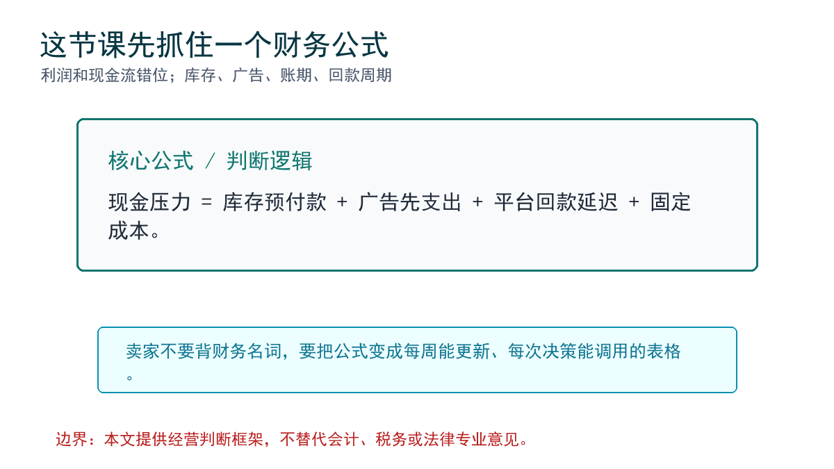 利润和现金流的错位公式