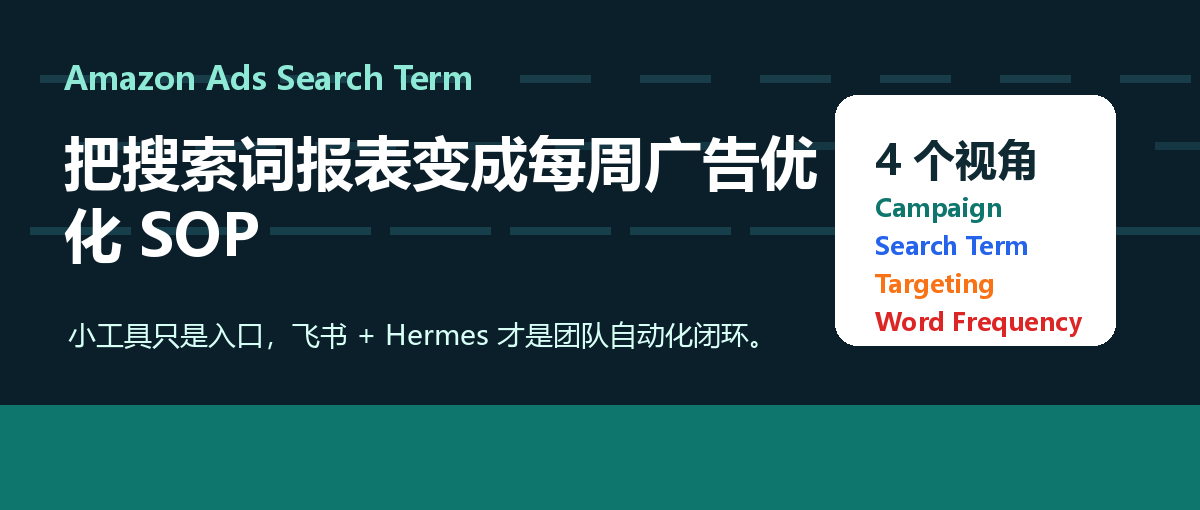亚马逊搜索词广告优化小工具